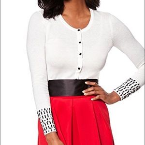 NY&C Jewel Cuff Crewneck Cardigan size MED